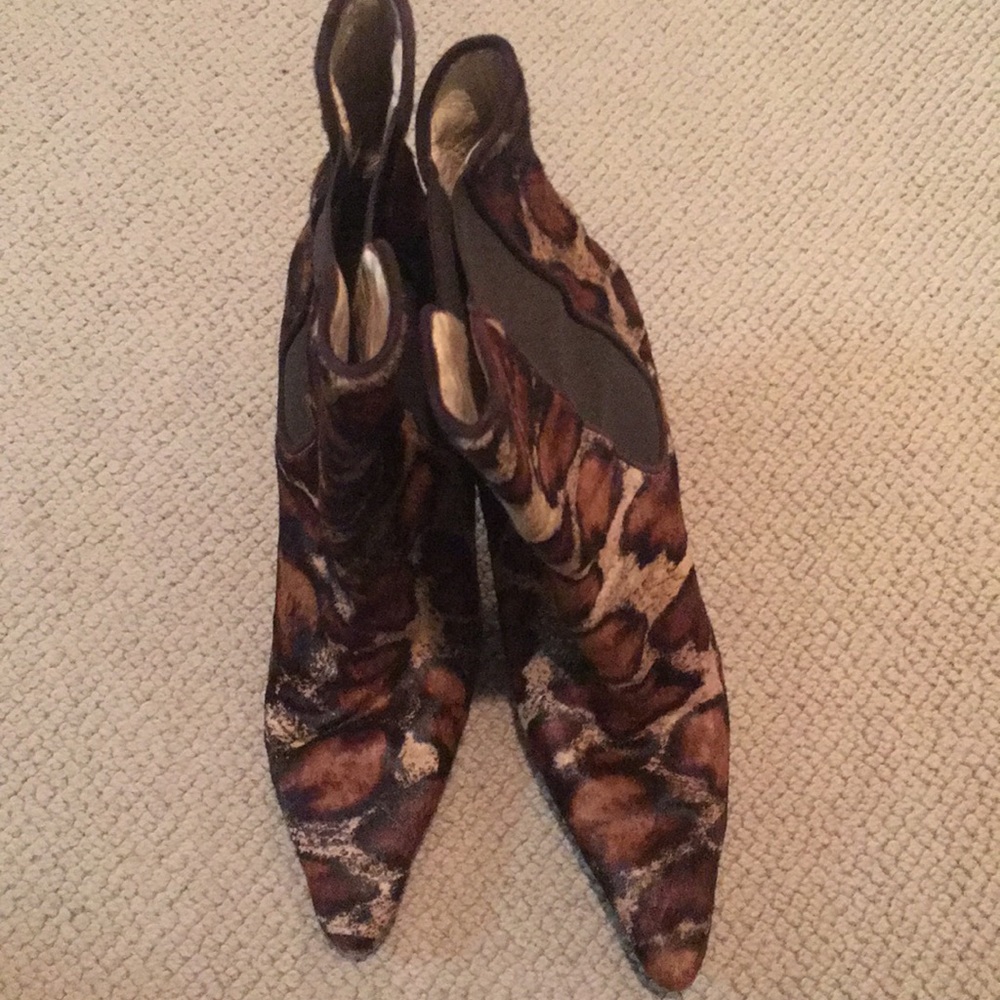 Animal print Manolo Blahnik boots